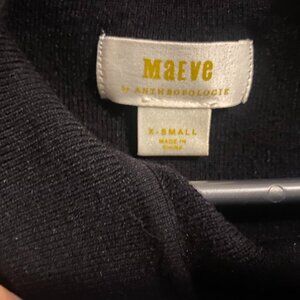 Maeve cap-sleeved striped mock neck XS